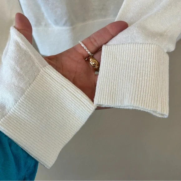 banana republic linen blend long sleeve johnny collar shirt iced vanilla - Picture 7 of 10